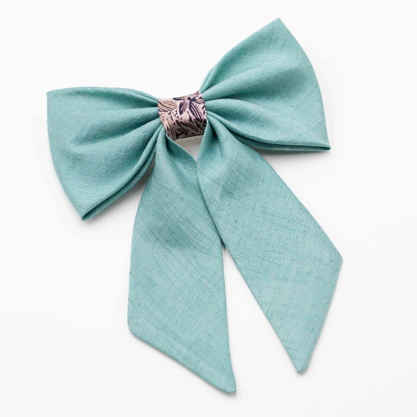 Hair bow with ribbon Antoon Aqua