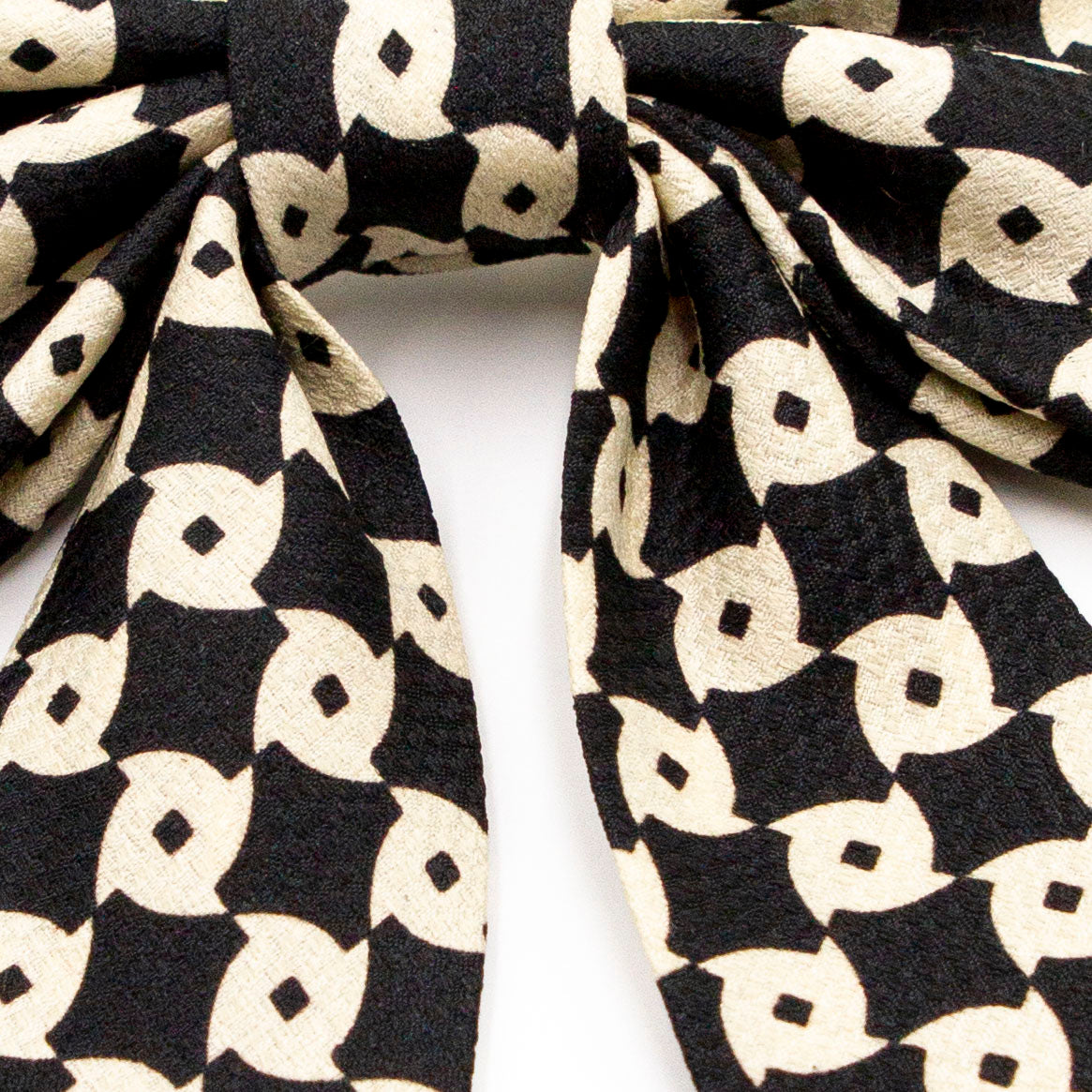 Hair bow with ribbon Boaz Black 'n White