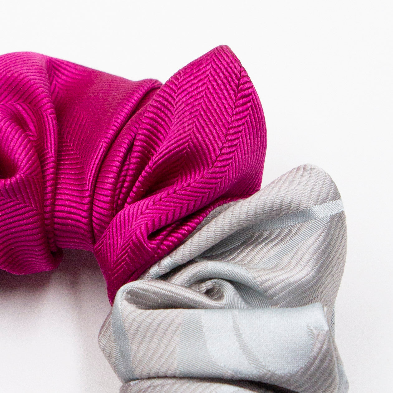 Colorblock scrunchie Frans Fuchsia