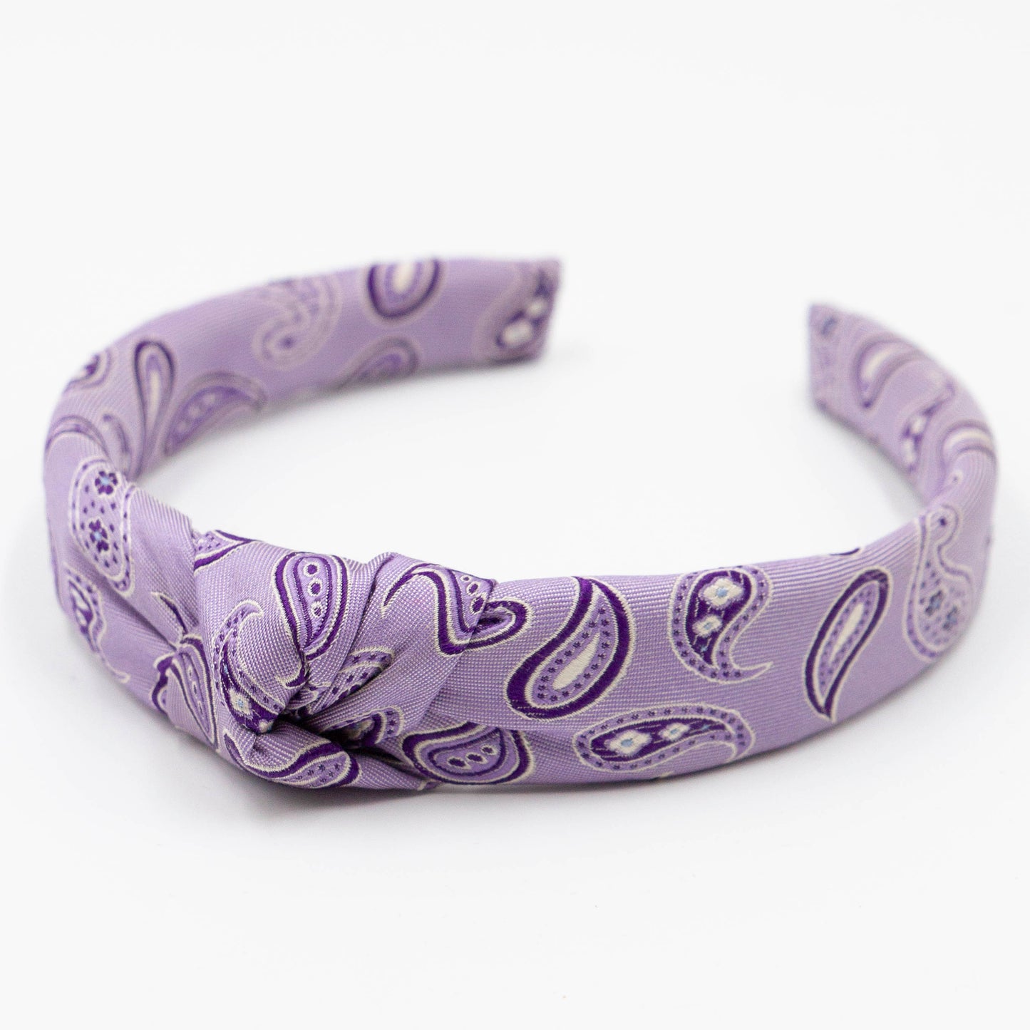 Patric Purple Paisley – Diadeem haarband met knoop