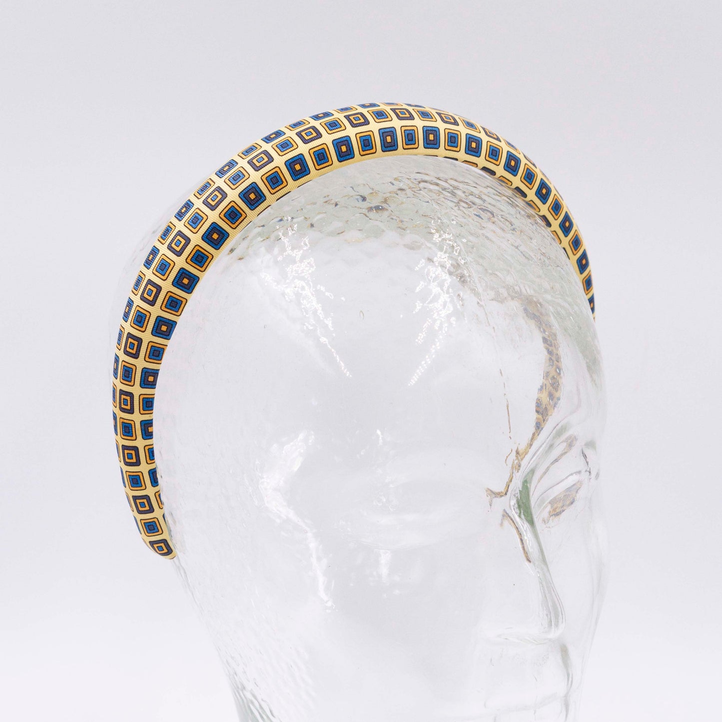 Vic vierkantjes – Puffy diadeem haarband