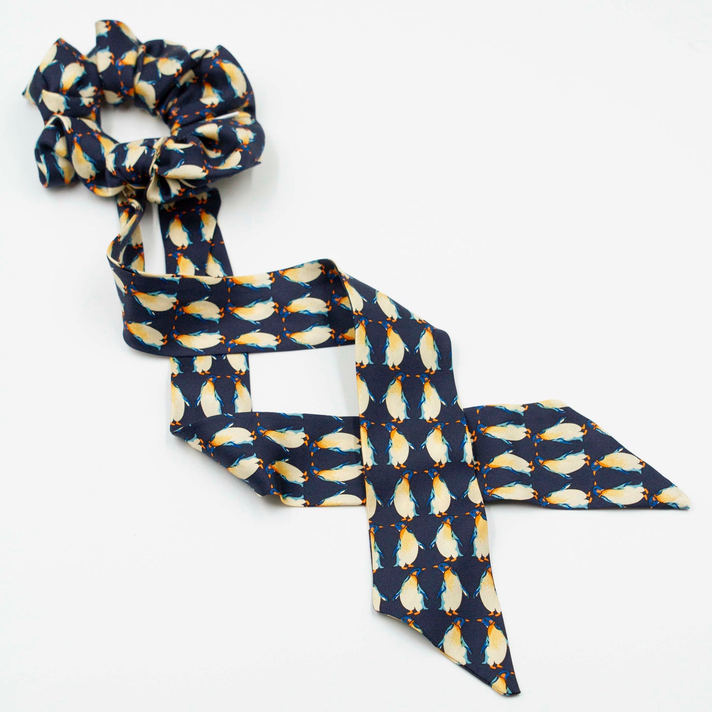 Scrunchie met lint Pim Penguin