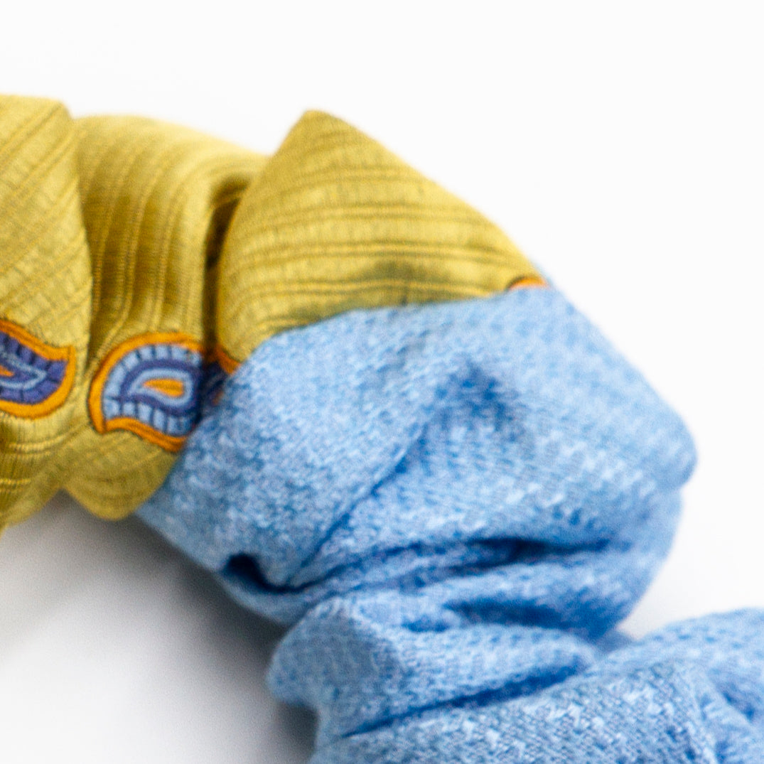 Colorblock scrunchie Zonnige Sunny