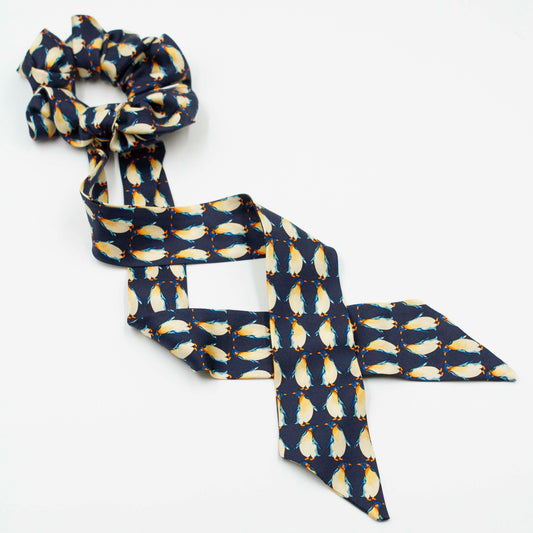 Scrunchie met lint Pim Penguin
