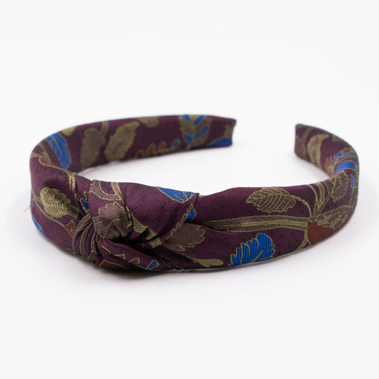 Paarse Petertje – Diadeem haarband met knoop