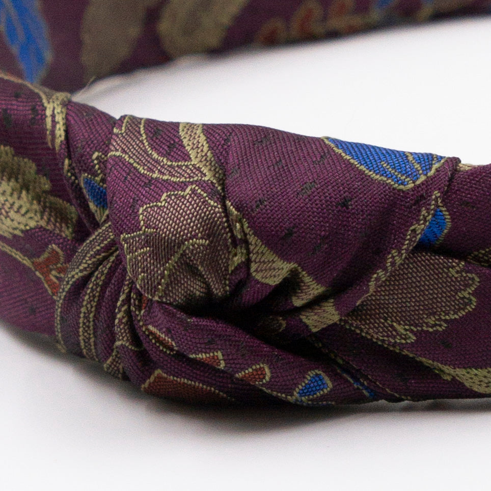 Paarse Petertje – Diadeem haarband met knoop