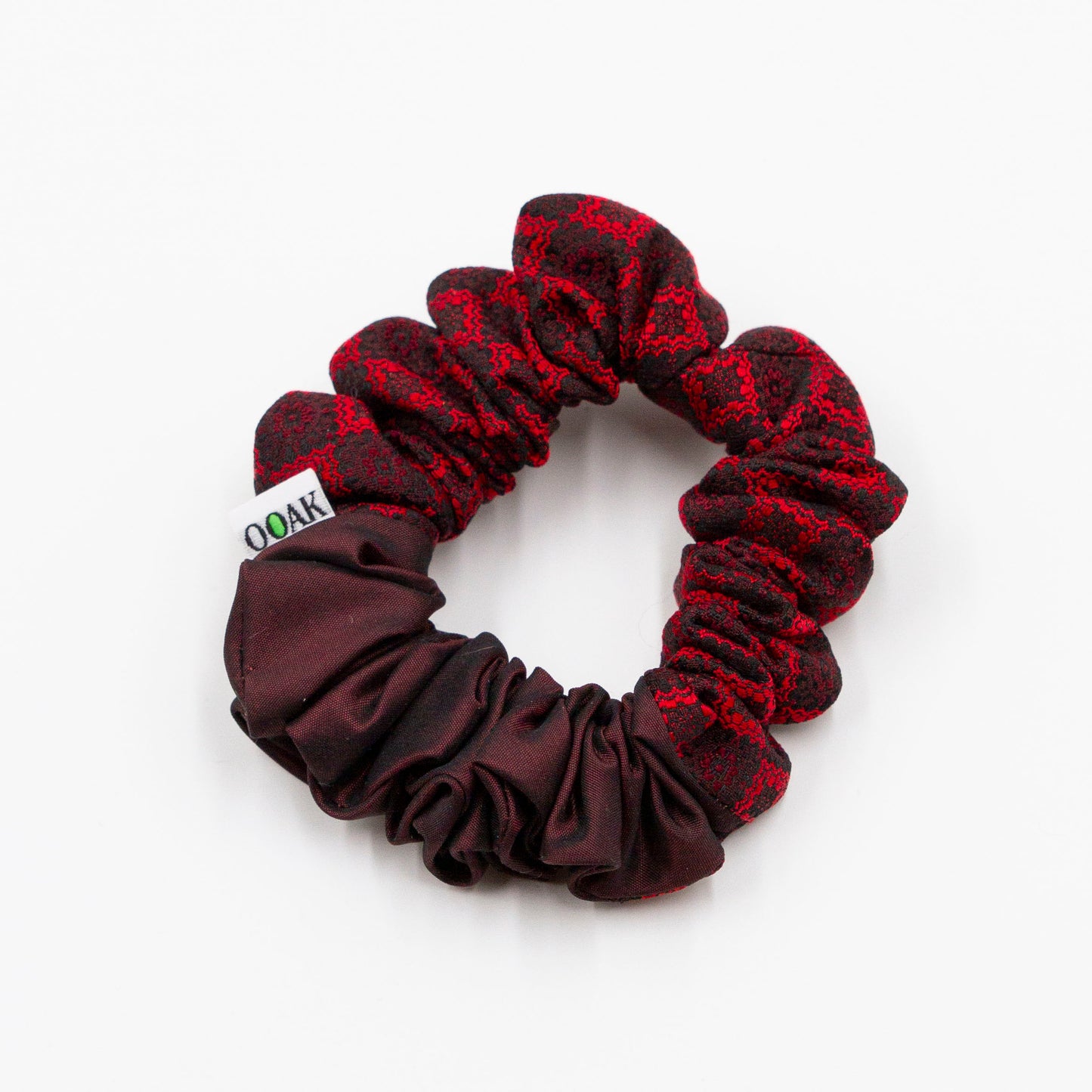 Colorblock scrunchie rood