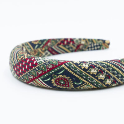 gekleurde puffy diadeem haarband handgemaakt van een stropdas