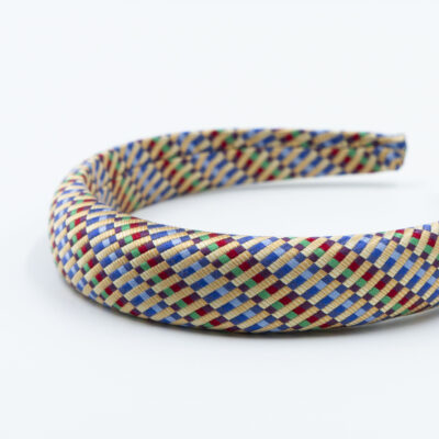 kleurrijke puffy diadeem haarband handgemaakt van een stropdas