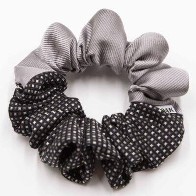 Colorblock scrunchie Ziggy Zwart