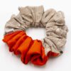 Colorblock scrunchie Theo Touch of Orange